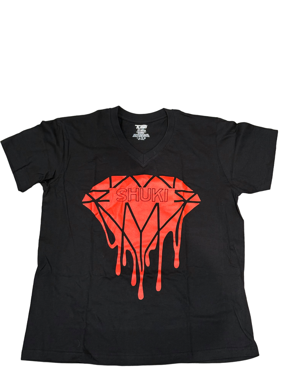 Shuki Diamond V-Neck T-Shirt - Red